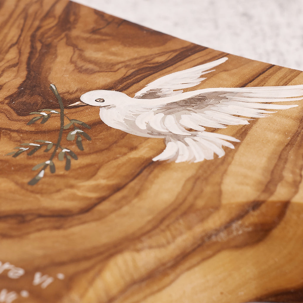 Tau della Benedizione di San Francesco dipinta a mano su legno di olivo
