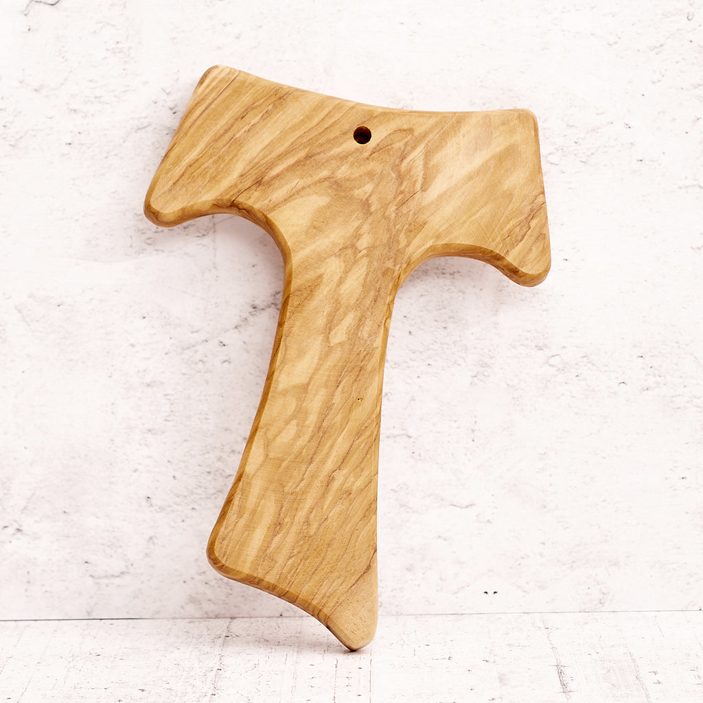 Tau semplice in legno di olivo