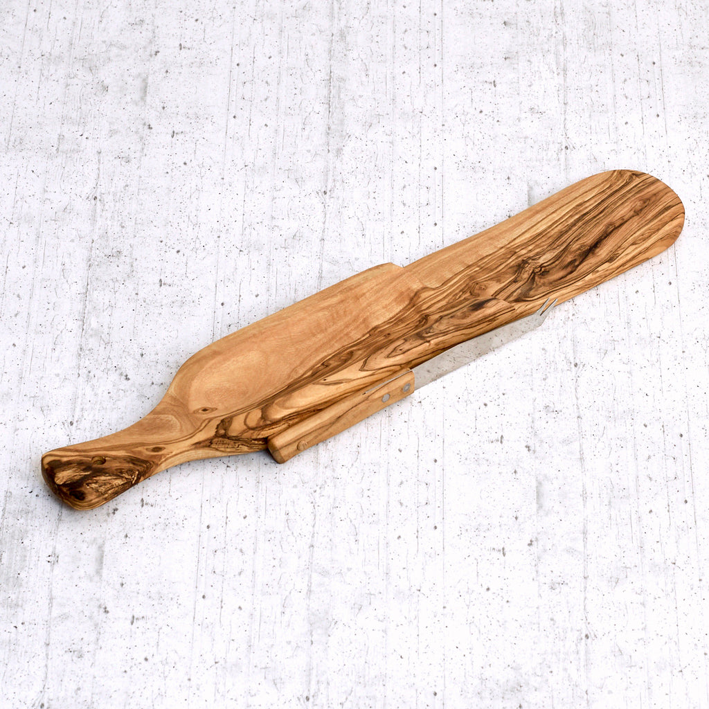 Taglia salame in legno di olivo
