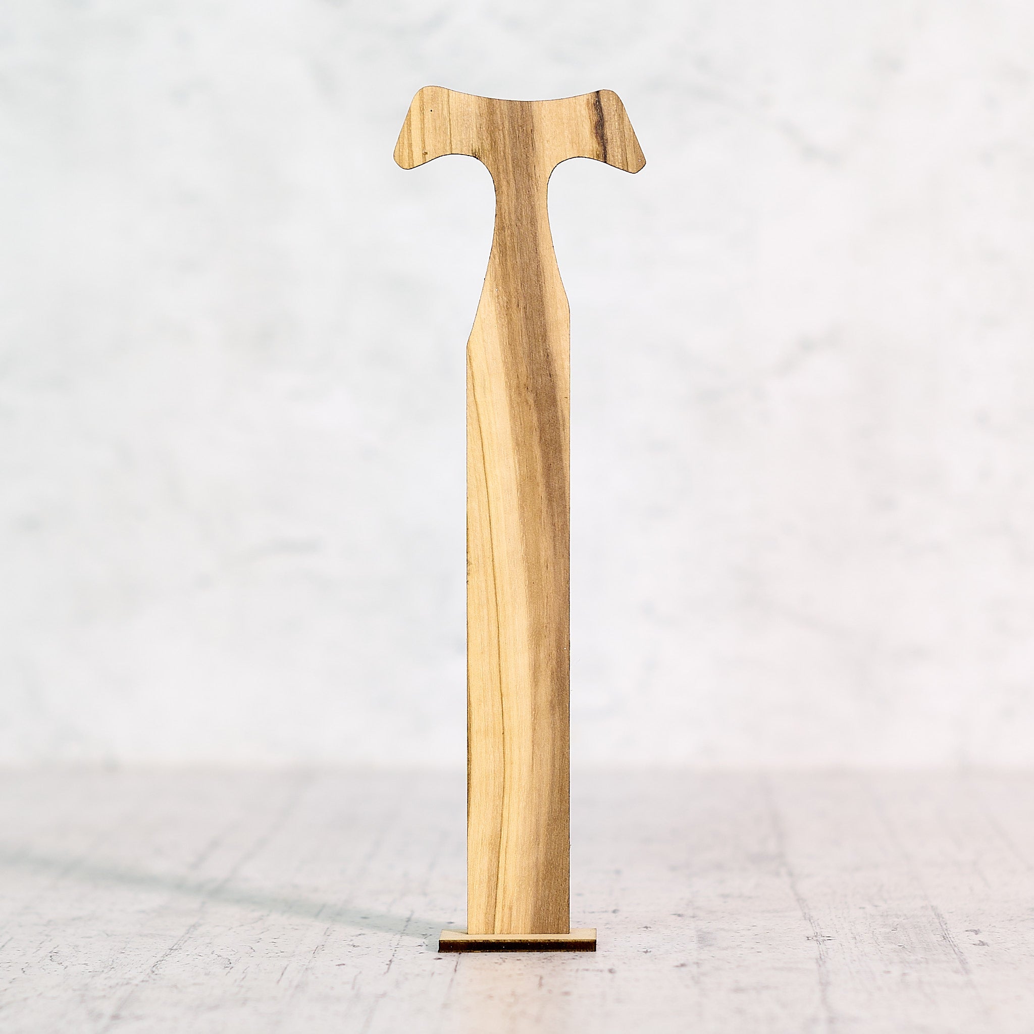 Tau segnalibro Padre nostro in legno di olivo