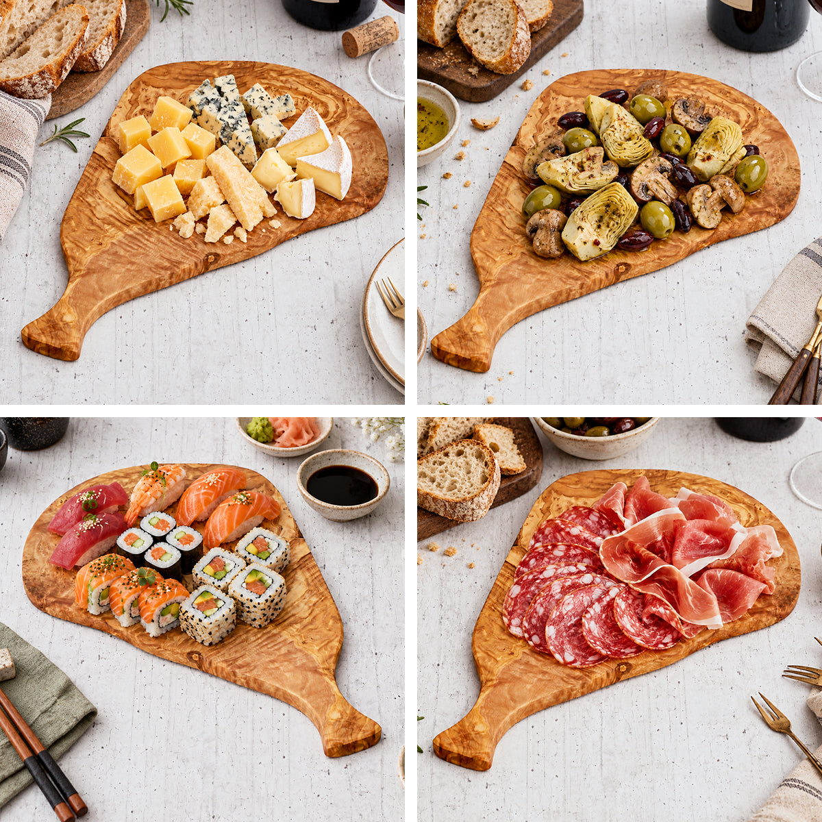 Tagliere "antipasti" in legno di olivo