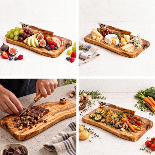 Tagliere "assaggi" in legno di olivo