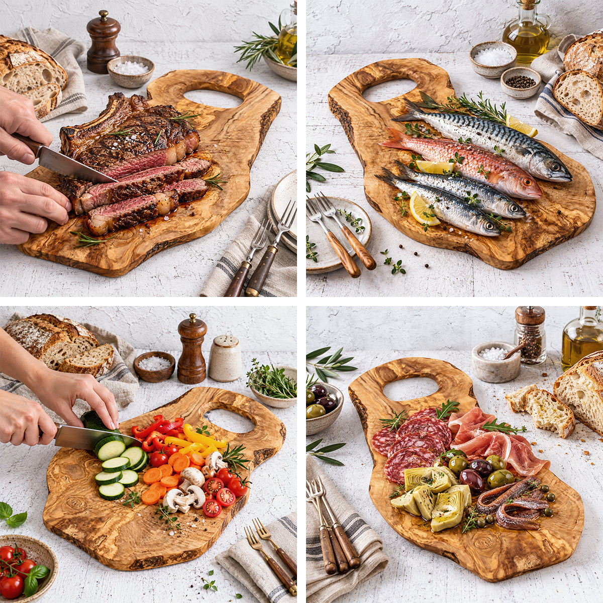 Tagliere maniglia in legno di Ulivo