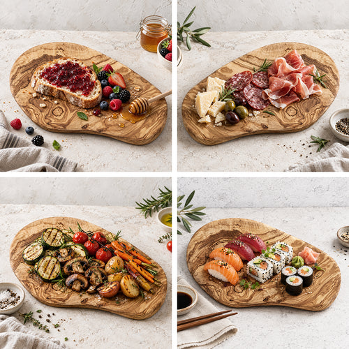 Tagliere moderno in legno di olivo