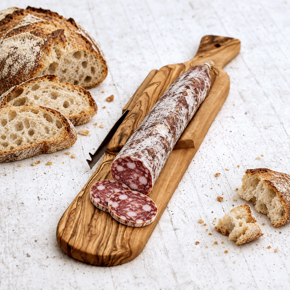 Taglia salame in legno di olivo
