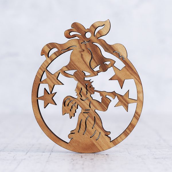 Christmas tree decoration in olive wood