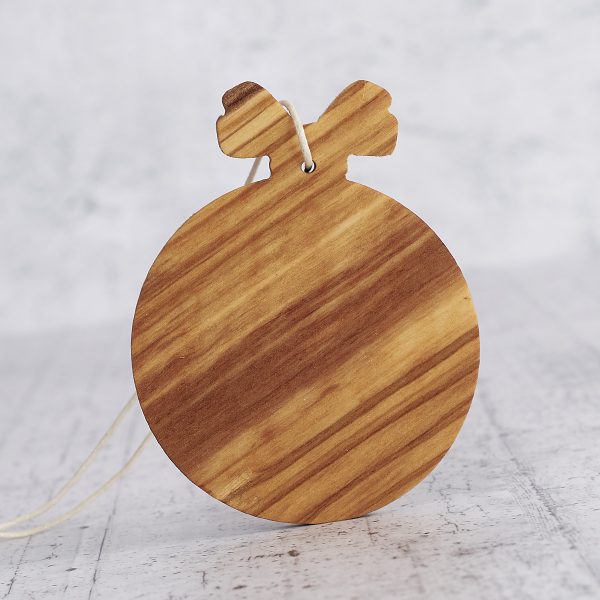 Christmas tree decoration in olive wood