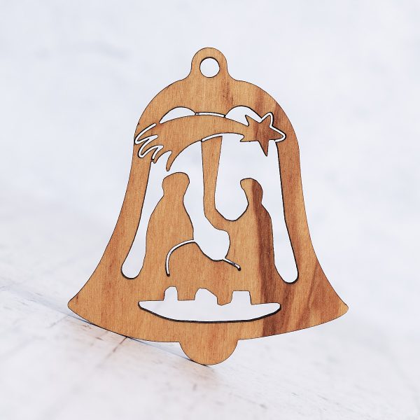 Christmas tree decoration in olive wood