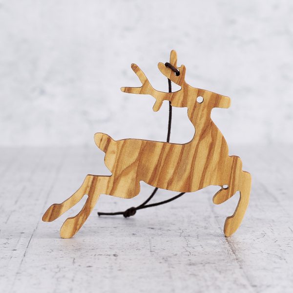 Christmas tree decoration in olive wood