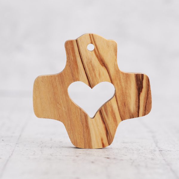 Christmas tree decoration in olive wood