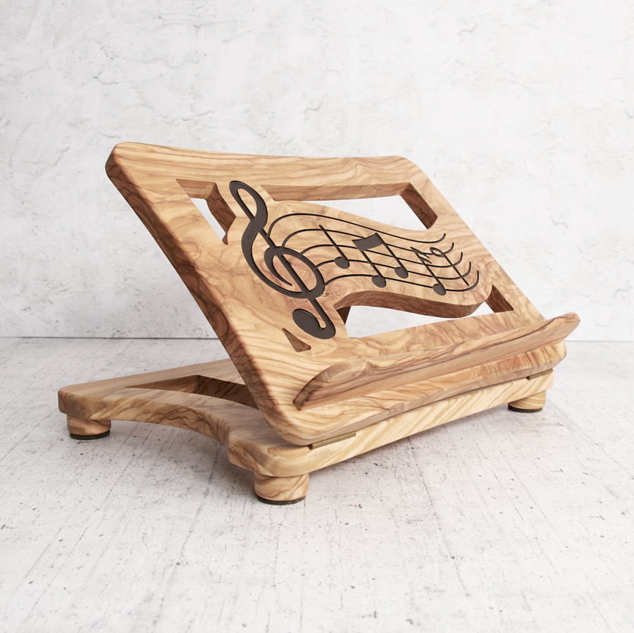 Leggio in legno note musicali