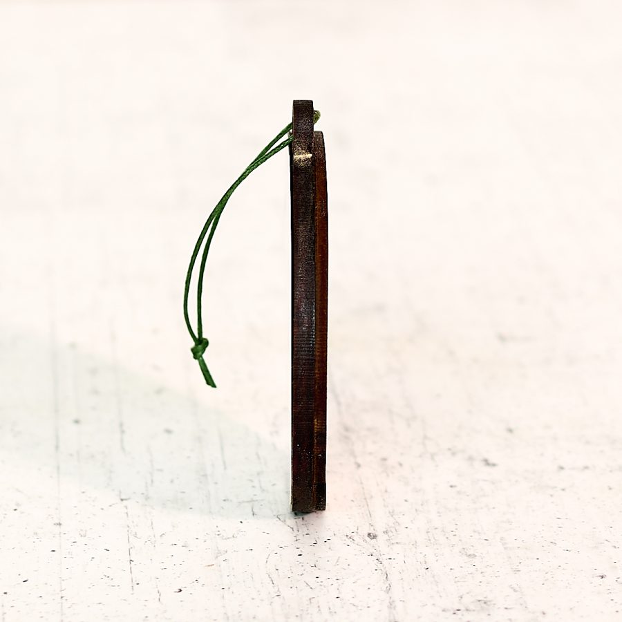 Christmas tree decoration in olive wood - Image 3