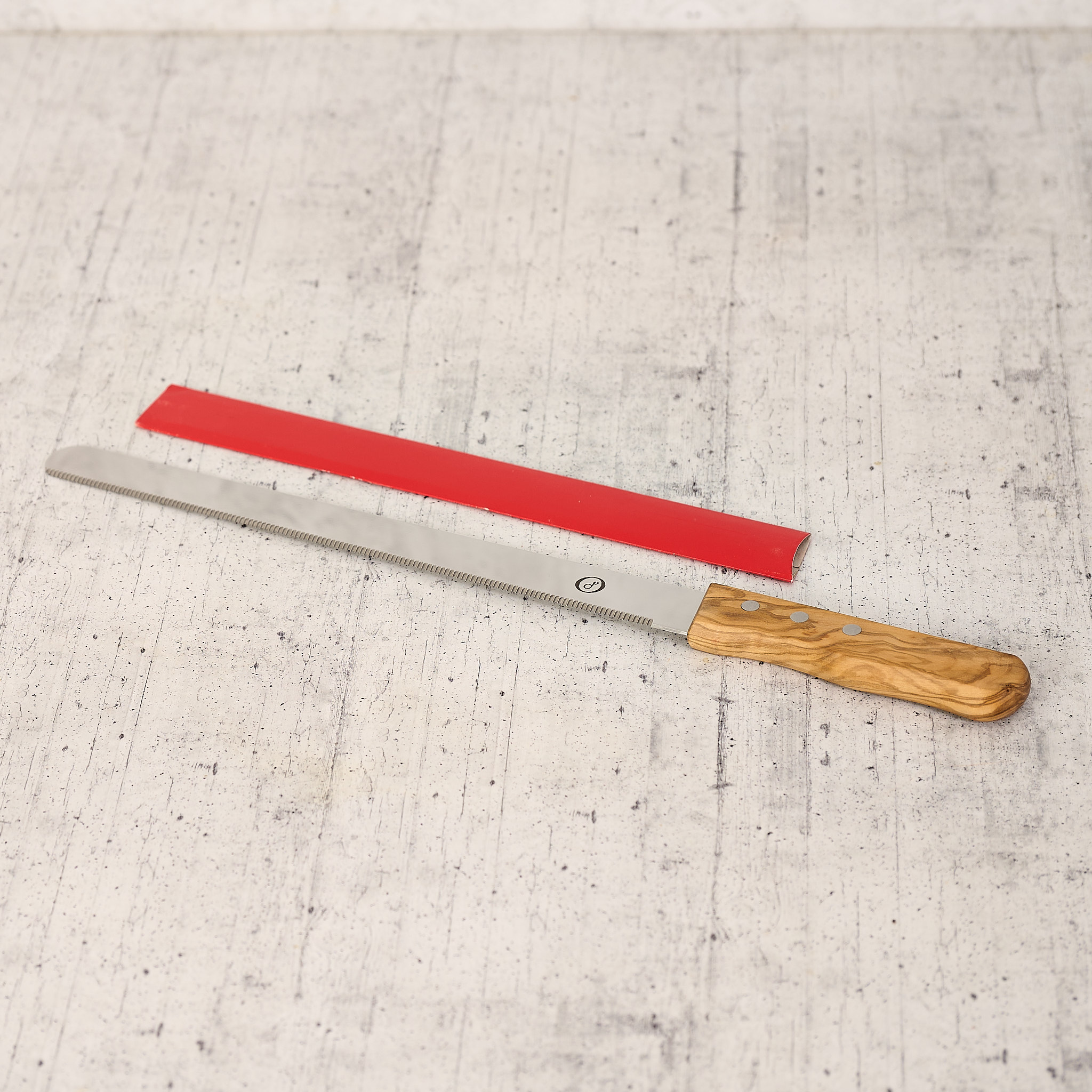 Coltello per pane in legno di ulivo artigianale - immagine 2